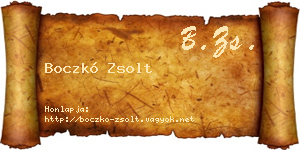 Boczkó Zsolt névjegykártya